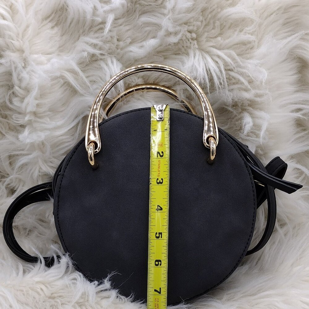 Round Black Embroidered Crossbody Bag – Boho Chic - Picture 11 of 11